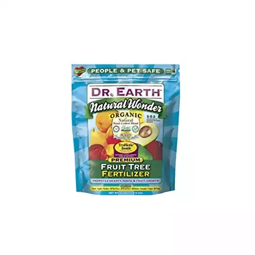DR EARTH Natural Wonder Fruit Tree 5-5-2 Fertilizer 4LB Bag - New Package for 2020