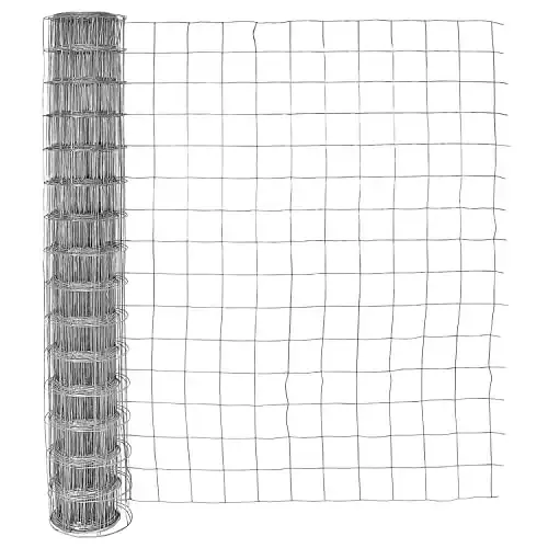 Fencer Wire 5 ft. x 100 ft. Galvanized Welded Wire Fence with 4" x 4" Square Opening