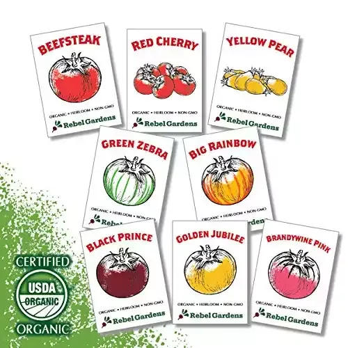 Heirloom Tomato Seeds for Planting | 8 Varieties of Non-GMO Certified Organic Seed | Rebel Gardens