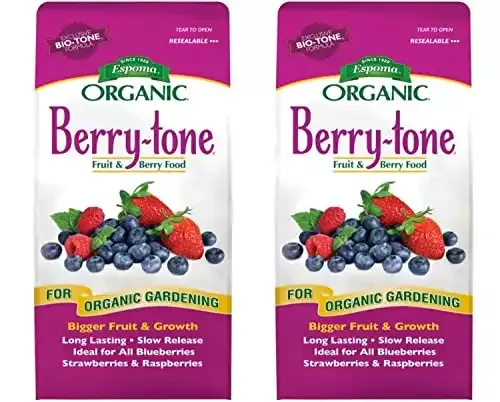 Espoma Organic Berry-Tone 4-3-4 Natural & Organic Fertilizer | 4 lb. Bag | Pack of 2
