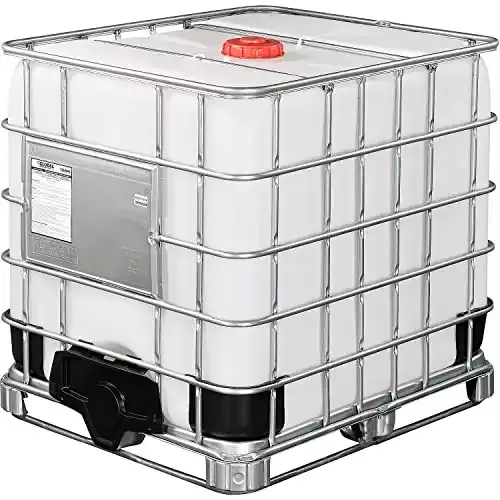 Global Industrial IBC Container 275 Gallon UN Approved w/Composite Metal Pallet Base