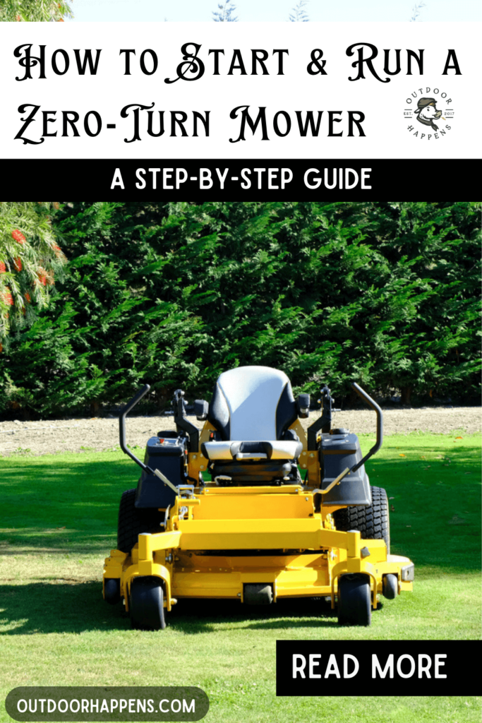 How to start and operate a zero-turn mower.