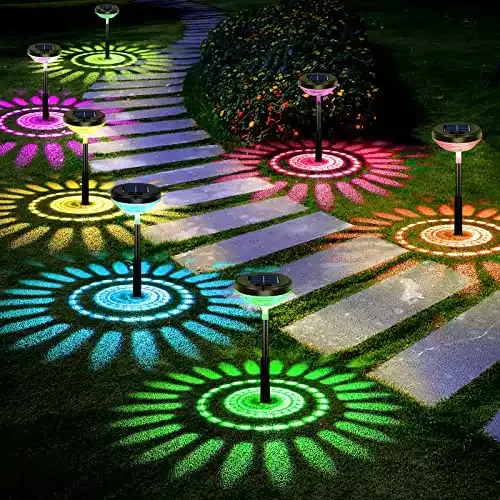 Bright Solar Pathway Lights | Color Changing + Warm White LED Path Lights
