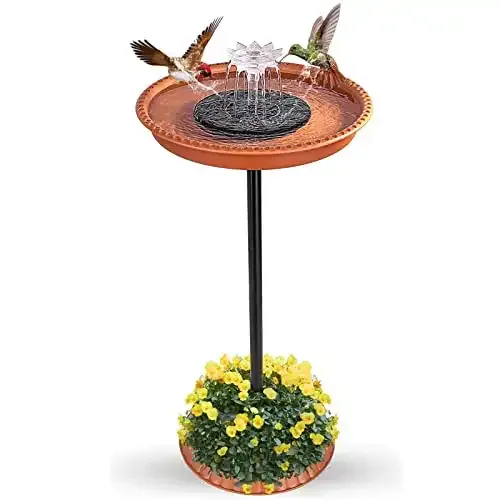 Solar Fountain Bird Bath For Hummingbirds