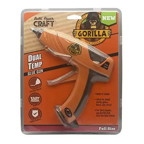 Gorilla 100426 Full-Size Hot Glue Gun, Orange