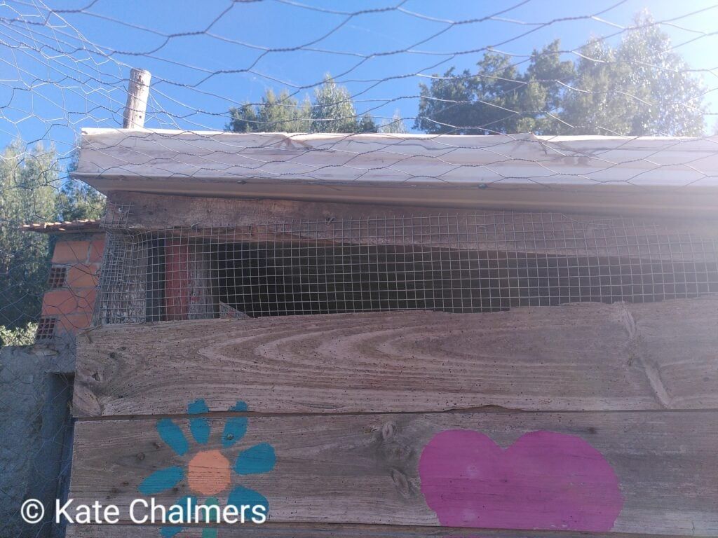 Fox Proof chicken coop - The windows and ventilation slats of our coop are covered in heavy-duty fine-gauge wire mesh